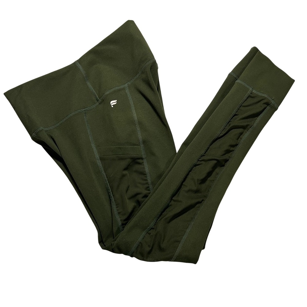 Fabletics Leggings Women's‎ XS High Waisted Pocket Olive Army Green Athleisure
